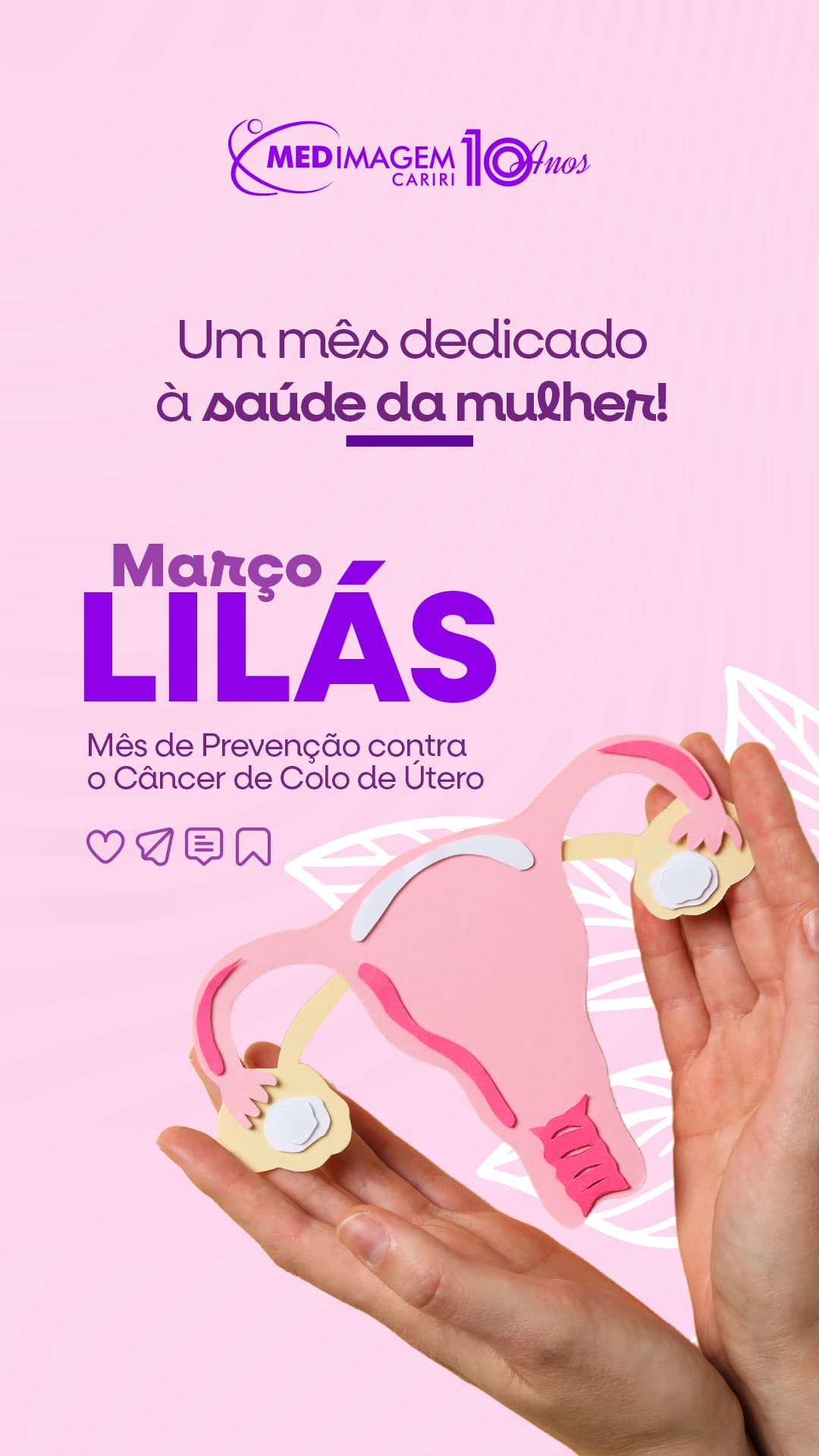 Março Lilás - Prevenção do Câncer de Colo do Útero